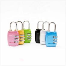 High quality zinc alloy colorful gym luggage case reset 3 digit combination safe lock